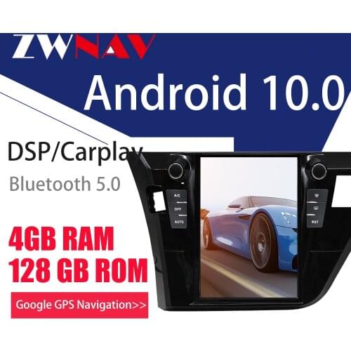 Tesla Vertical Screen For Toyota Corolla 2014 2015 2016 Android 10 Car Multimedia Player GPS Navigation Radio Auto Stereo