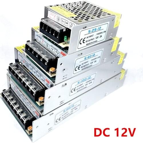DC 12V 1A 2A 3A 5A 8A 10A 15A 20A 30A 40A Lighting Transformer LED Driver Power Adapter for LED Strip Lights Switch Power Supply