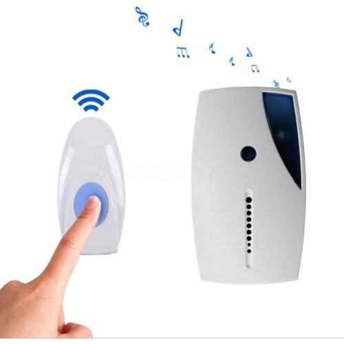 2018 Smart LED Indication Wireless Doorbell 36 Tunes Chime Music Door Bell Transmitter + Receiver 70-110M Range Remote Control