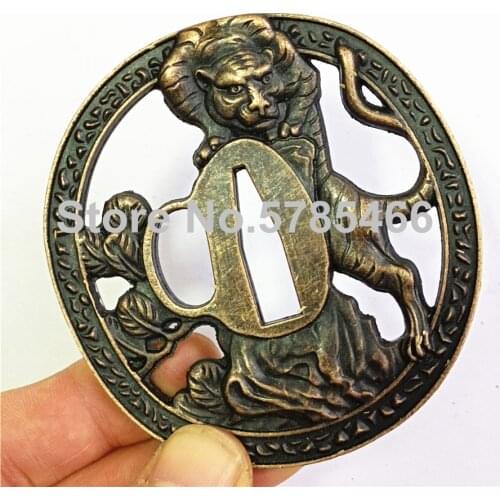 Alloy Guard Tiger Tsuba For Japanese Samurai Katana Sword Wakizashi Tanto Sword Katana