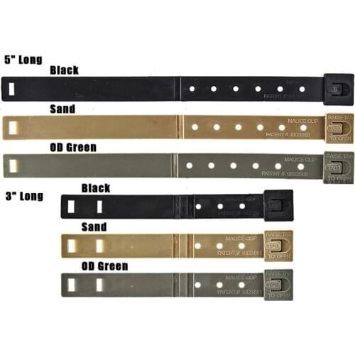 Malice clip for MOLLE System 5 Long 4 packs each pair 8231 for helmet black OD SAND
