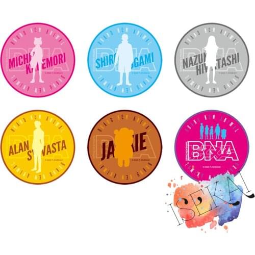 BRAND NEW ANIMAL Anime Badge BNA Kagemori Michiru Hiwatashi Nazuna OGAMI SHIROU Marie Itami Alan Sylvasta Metal Badge Brooch Pin