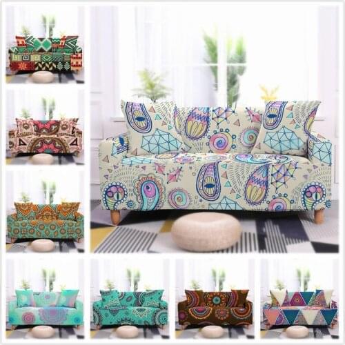 1/2/3/4 Seat Flower Type All-inclusive Dustproof Elastic Sofa Cover Cover Home Fabric Sofa Cover (not Including Pillowcase)