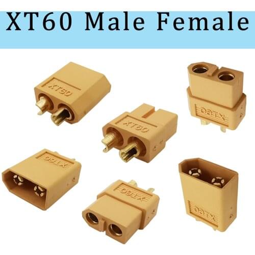1/2/5Pair XT60 Bullet Power Connector Plug XT-60 Male Plug+Female Jack Socket RC Lipo Battery Adapter For Quadcopter Multicopter