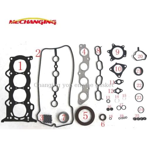 1NZFE 2NZFE For TOYOTA COROLLA YARIS ECHO 1.3/1.5L Auto Parts Engine Repair Kit Engine Gasket 04111-21062 04111-21040 50176900