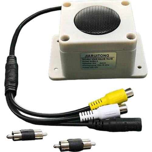 2 Pieces Waterproof Outdoor Speaker Microphone for Surveillance Camera, DC12V 3W, Easy Installation, Plug and Play