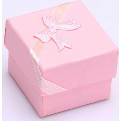 2019 Elegant Fashion 5 Color Necklace Earring Ring Jewelry Box 4*4cm*3cm Jewelry Box Paper Jewelry Gift Box Jewellery Organizer