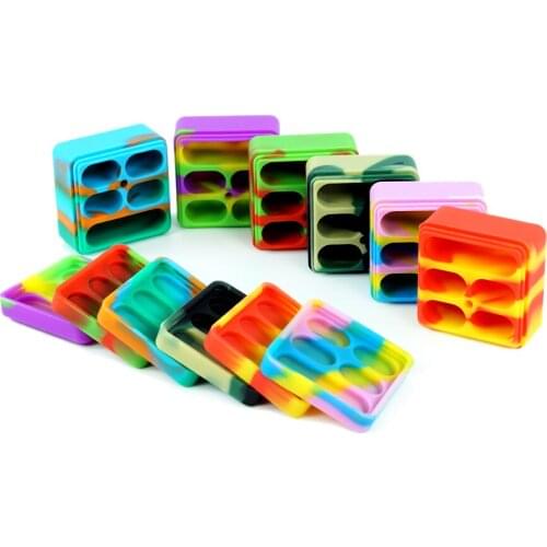 3pcs 26ml Silicone Storage Box with Lid Wax Oil Storage Containers with Five Separate Spaces Ointment Storage Box Practical