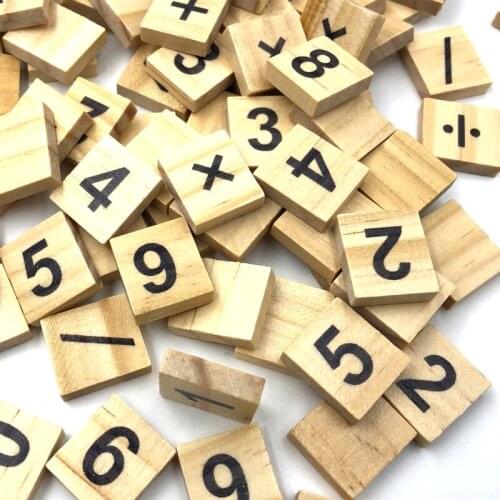 50/100pcs Mix Number Wooden Buttons Fit Sewing Scrapbooking decoration WB463