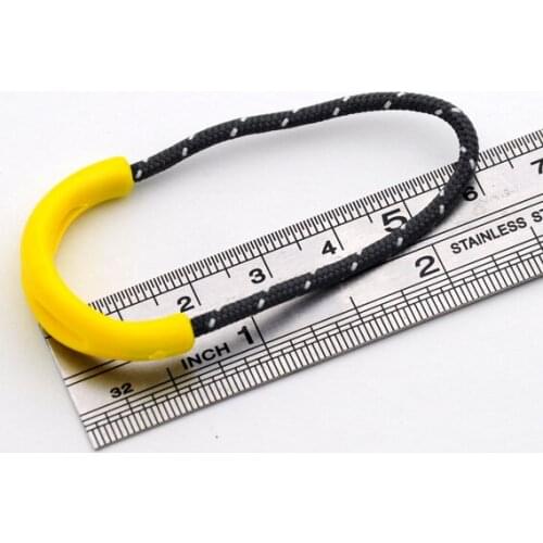 50pcs 7.5cm Zipper pull slip-resistant yellow zipper puller plastic puller for apparel bag sportwear puller- 008