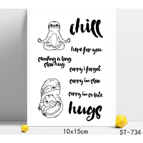 AZSG Sweet hug Clear Stamps/Seals For DIY Scrapbooking/Card Making/Album Decorative Silicone Stamp Crafts