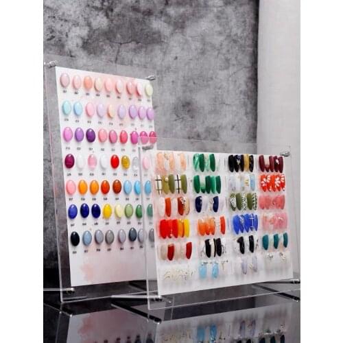 Large Transparent Display Rack False Nail Tips Palette Art Display Stand Board Polish UV Gel Nail Art Color Card Showing Shelf