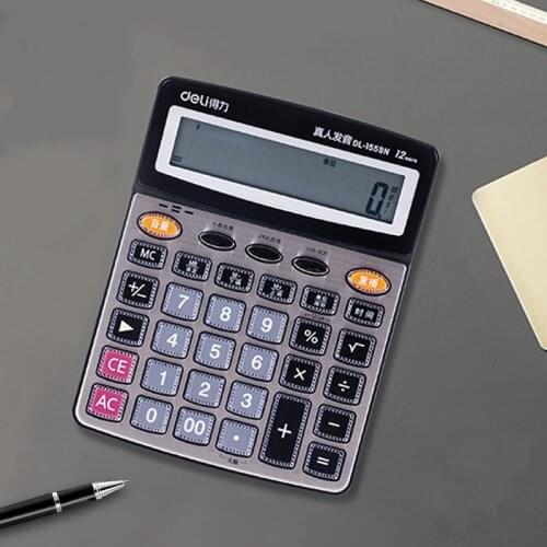 Large Office Financial Calculator Voice Office Crystal Large Button Screen Calculator Financial Calculator Clear Calculator