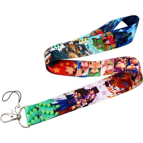 JF1131 Japanese Comics Key Lanyard Car KeyChain ID Card Passport Gym Cell Phone Badge Kids Key Ring Holder Jewelry
