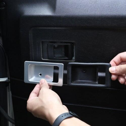 For Land Rover Defender 90 110 130 2004-18 Aluminum alloy Silver Car Inside Door bowl decoration cover Defender Auto Accessories