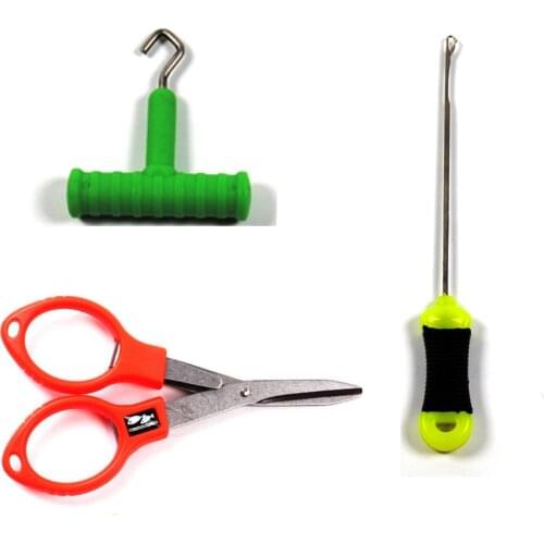 3pcs Braid Scissors Knot Puller baiting needle carp fishing accessories peche carpe Terminal Tackle
