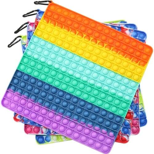 30cm Fidget Toy Cartoon Shape Pressure Relief Toy Children Silicone Push Bubble Fidget Toy Children Fun Decompression Toy Gift