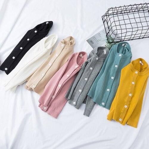 Baby Girls Cardigan Sweaters Spring Autumn Baby Girl Solid Cotton Sweater Jacket Children Knitted Coat Kids Cardigan Sweaters