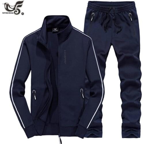 Plus size L~7XL 8XL Sportswear Men Autumn winter Set Mens Tracksuit Sweatshirt Hoodies+ Pants Man Casual Sporting Suits clothing