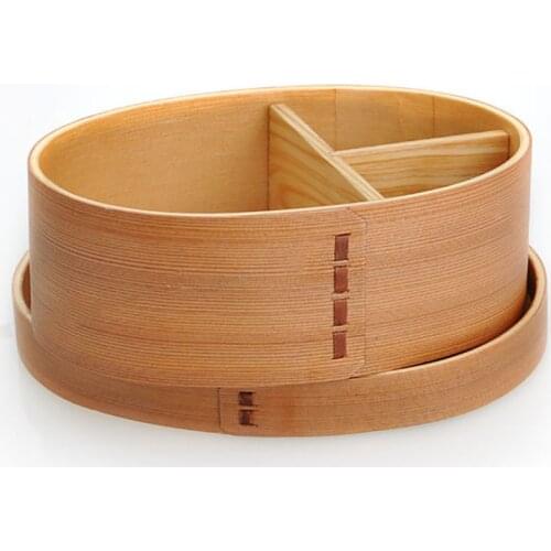 Lunch Box Japanese Style One-Person Food Preservation Box Tableware Student Wooden Lunch Box New 0259