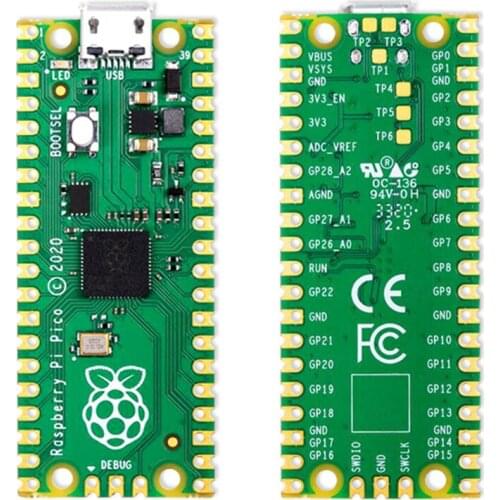 New Raspberry pi pico Microcontroller Development Board,Dual-core ARM Cortex M0+ processor,133 MHz operating frequency