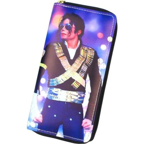 Michael Jackson Patten Women Wallets Pocket Soft PU Leather Coin Purse Lady Moneybags Cards Holder Clutch Wallet Bags Billfold