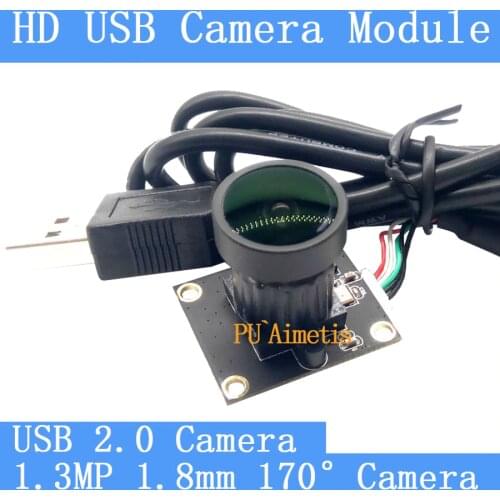 PU`Aimetis HD Mini Surveillance cameras 720P HD 170-degree wide viewing angle USB2.0 CCTV camera module