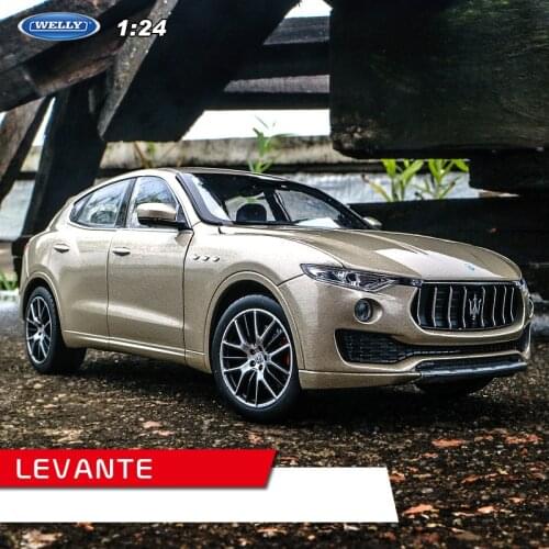 Welly 1:24 Levante Maserati Gold car alloy car model simulation car decoration collection gift toy Die casting model boy toy