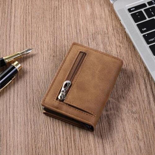 Men Business Wallet Slim Purse Wear Resistant Large Capacity Faux Leather Mens Fashion Mini Purse Supplies for Shopping