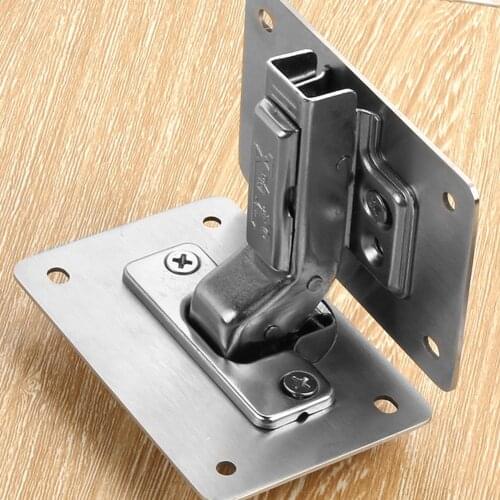 Kitchen Cupboard Door Hinge Repair Kit Plate with Mounting Screws for Cabinet Drawer Window Repair Mount Stainless Steel Tools