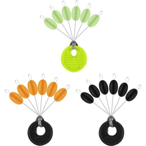 60pcs 10 Group Luminous Silicone Space Bean Cylindrical Olive Strand Clamp Fishing Gear Set Fishing Line Set Accessories For