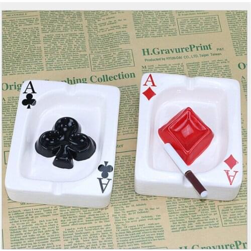 New creative ceramic ashtrays Poker style ashtray ashtray