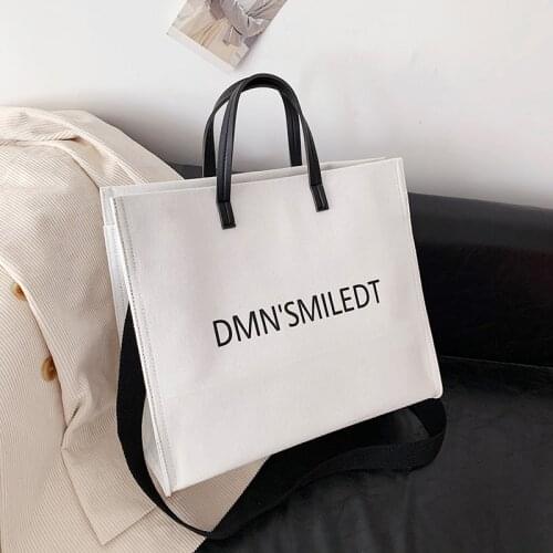 2021 New Summer Fashion Shoulder Cloth Fabric Bags For Female Large Capacity Womens Shopper Bag Canvas Crossbody Ladies Bags