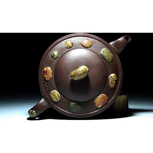 Recommended by high Lv Yaochen manually copy the old pot Lv Yaochen of rain flower stones purple sand teapot tea sets