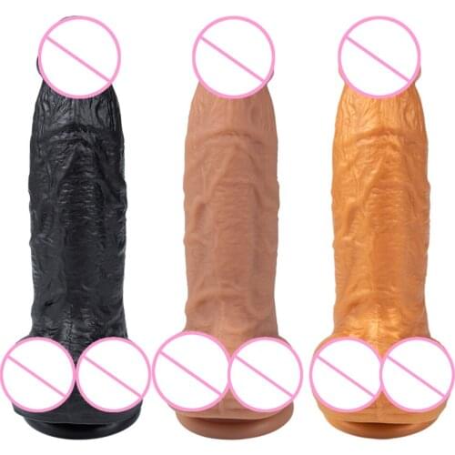 Strap on Realistic Golden Dildo Pants Female Sex Toy Liquid Silicone Anal Dildo Dick with Suction Cup Penis Lesbian Adult Toy 18