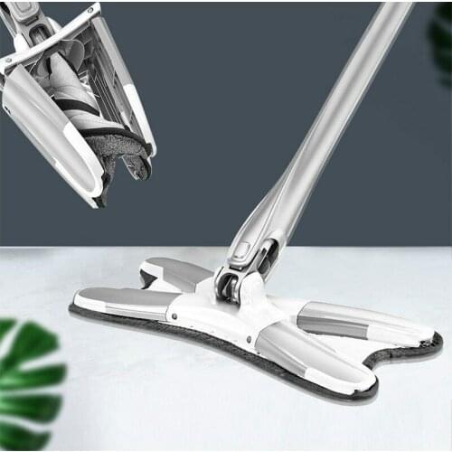 Hand Free Mop Washing Flat Floor Easy Wringing Microfiber Replacement Pad For Home Kitchen Hardwood Laminate Wet And Dry Mop Kit