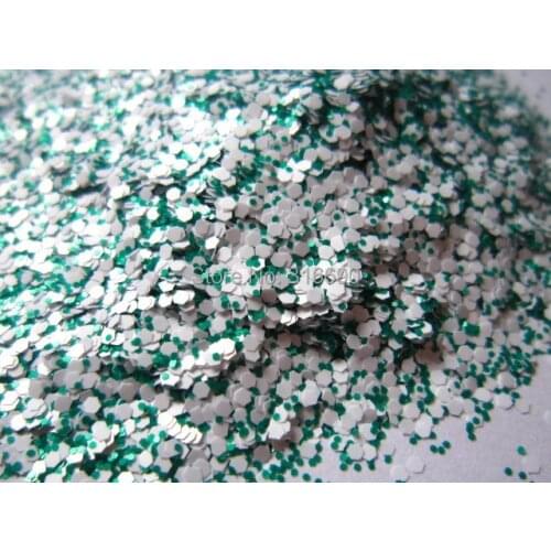 Blue and White mix Hex glitter for DIY nail polish