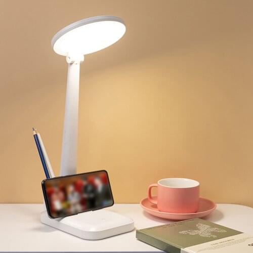 LED Touch Dimming Reading Lamp USB Charging Plug-in Eye Protection Night Light Student Table Lights Folding Desk Lamps for Study