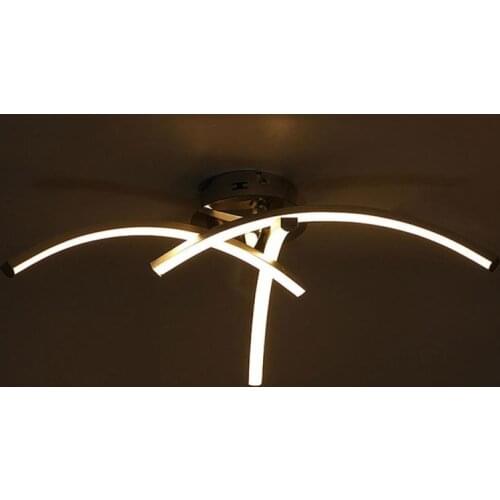 LED Chandelier Ceiling Lamp Three or Four Prong Wave Living Room Light Bifurcation Shaped Ceiling Light Bedroom Lamp 110-220V