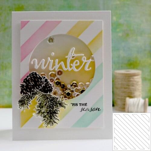 Medium Oblique Stripe Stencil for DIY Scrapbooking New 2019 DIY Paper Cards Making Fun Plastic Templates Decoration Embellishmen