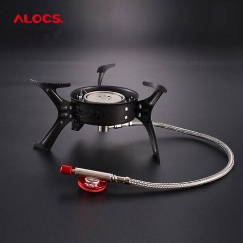 Alocs Outdoor 3200W Power Ultralight Folding Stove Cooking Furnace Split Gas Furnace Portable Stoves Camping Burners Cookers