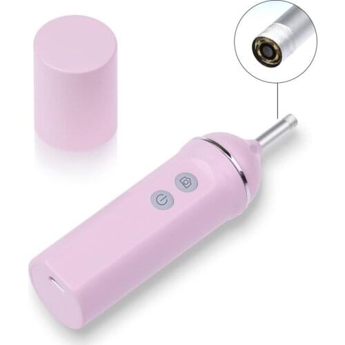 IOS Android WiFi Visual Earpick Earwax Clean Tool Ear Spoon Scoop 5.3mm Pink