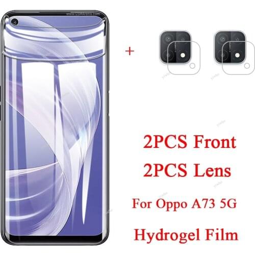 Screen protector for oppo a73 5g a 73 2020 glass camera len protective glass on oppoa73 2020 6.5" phone safty armored film cover