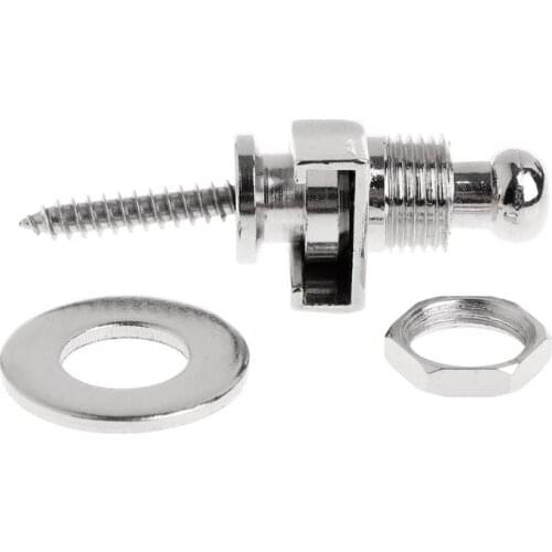 1Pc High Quality Guitar Chrome Bass Round Head Strap Locks for Gibson Guitar Accessories guitar part