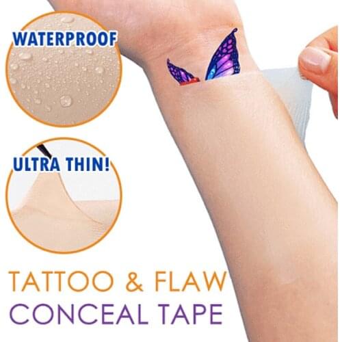 1Pc High Quality Tattoo Flaw Concealing Stickers patch Perfectly stick on Body Arms Legs Face Neck Suitable for Any Skin Type