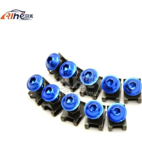 10 Pieces 6MM Motorcycle Fairing Body Screws For BMW G650GS R1200GS ADVENTURE R1200RT K1600GT K1300R HP4 K1300S R Nine T F800R