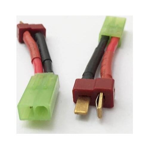 10pc T plug male to mini Tamiya female Adapter Tamiya Connector cable 50mm for RC Lipo Battery wholesale