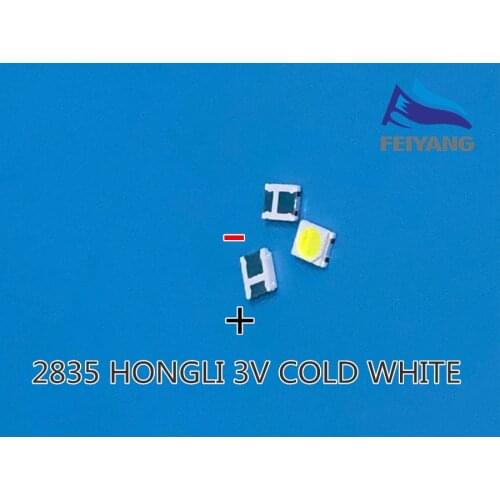 100PCS HONGLI TRONIC LED Backlight 1210 3528 2835 1W 6V 111LM Cool white LCD Backlight for TV TV Application