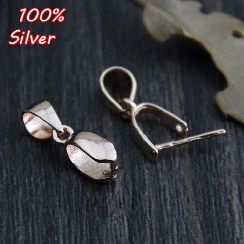 2pcs DIY Making 925 Sterling Silver Color Handmade Accessories Pendant Melon Buckle Rose Gold Clip Buckle Jewelry Connector