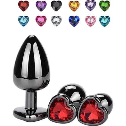 S/M/L Anal Beads Crystal Jewelry Love Butt Plug Stimulator Sex Toys Dildo Stainless Steel Anal Plug For Gay Couple anal plug
